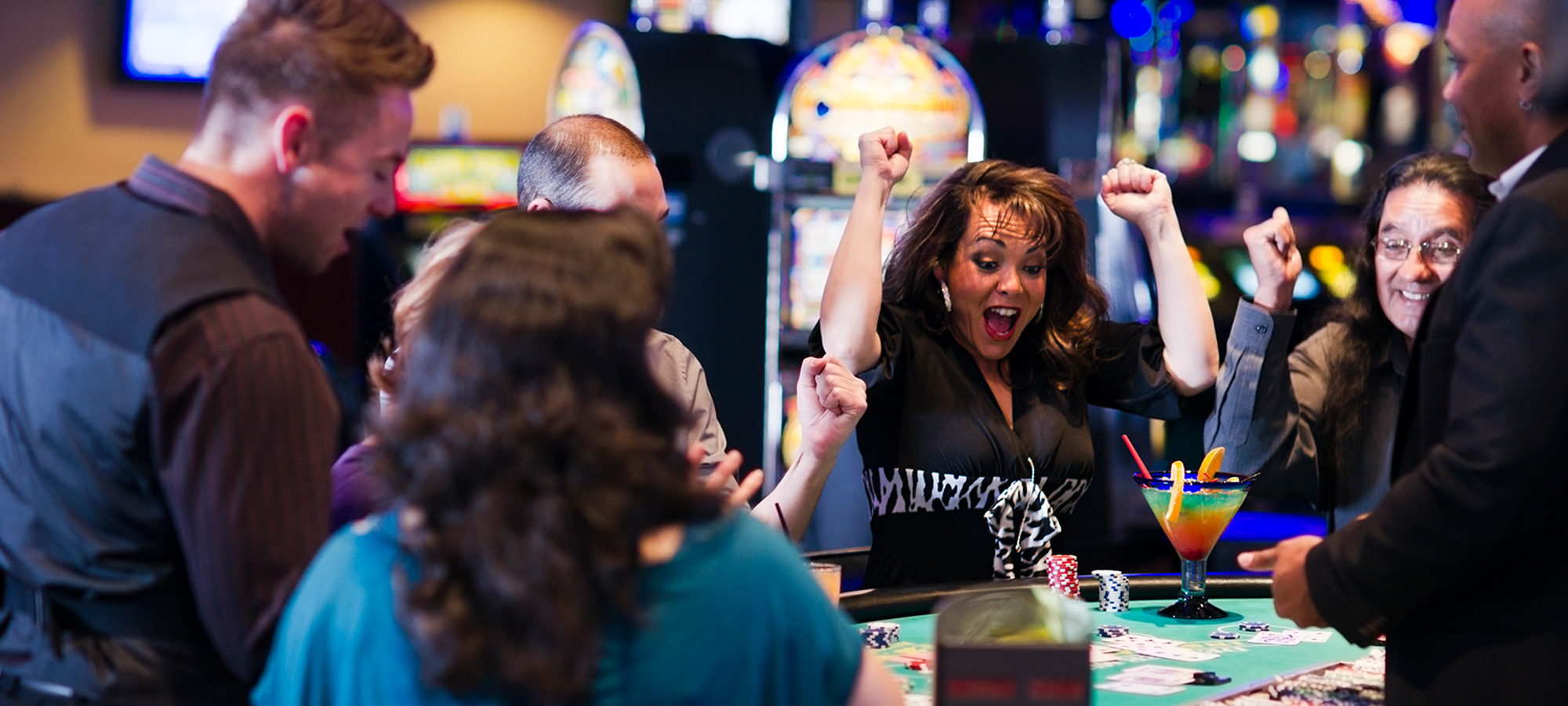 Group of people playing table games