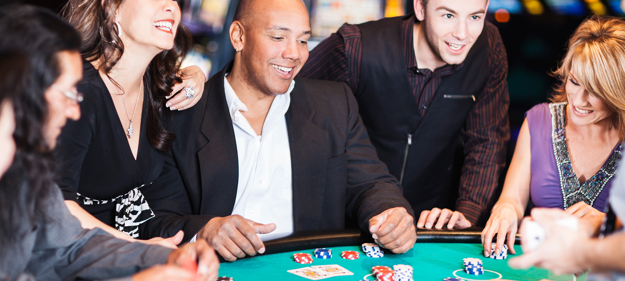 Group of people playing table games